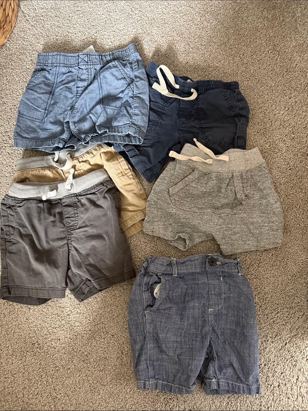 6 pairs kids 24mo/2t shorts